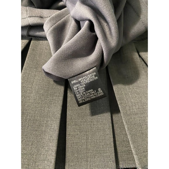 Tahari Bow & Pleated Crepe Sheath Dress by Arthur S. Levine ASL Gray 4P - Picture 10 of 13